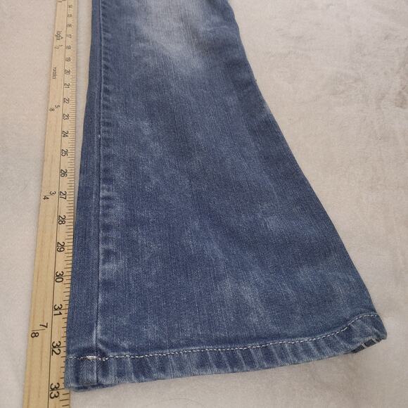 Rock 47 by Wrangler Western Jeans Cross Embellishment Pockets Sz 11/33" Inseam - Picture 10 of 10